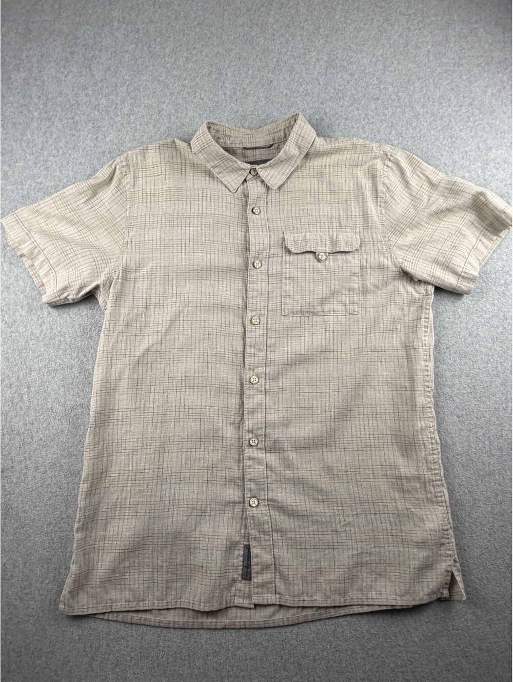 Royal Robbins Hempline Spaced Shirt Mens L Hemp Organic Cotton Plaid
